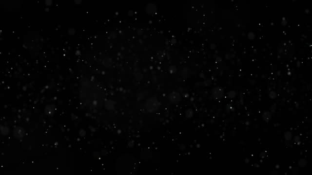 Abstrakte-weiße-Partikel-Motion-auf-schwarzem-Hintergrund
