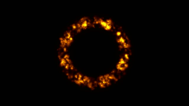 Orange-glowing-circle-ring-video-animation