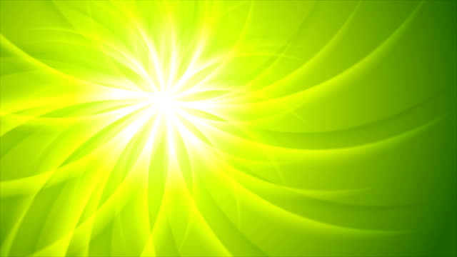 Grüne-glänzenden-Strahlen-Muster-Videoanimation