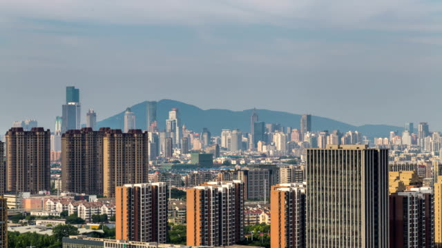 Time-lapse-of-cityscape-in-nanjing-city,china-,cloudy-day