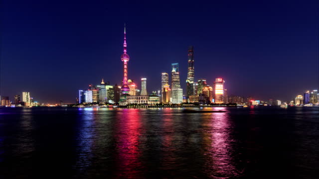 Tag-zur-Nacht-Zeitraffer-der-Skyline-von-Shanghai-und-Stadtbild