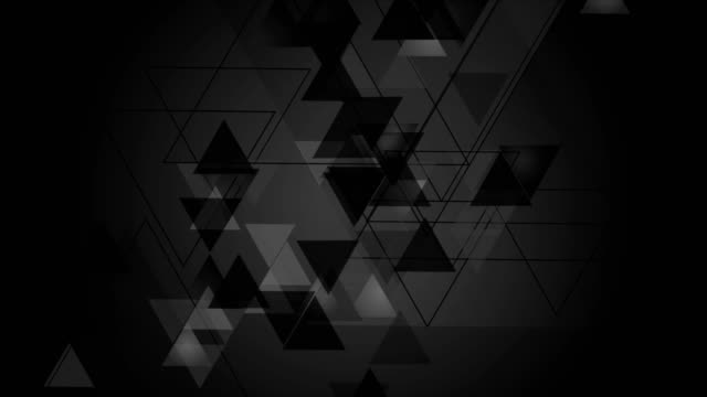Tech-black-video-animation-with-triangles