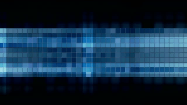 Dunkel-blau-pixeligen-Quadrate-Mosaik-Videoanimation