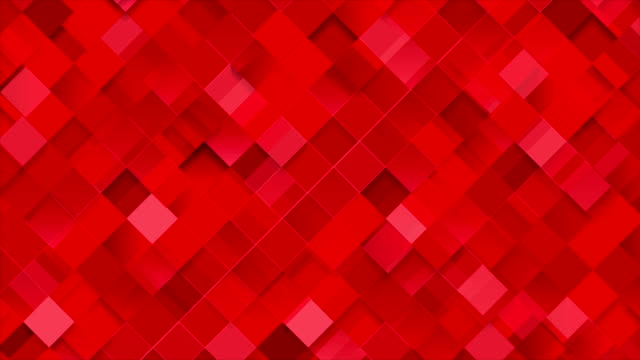 Mosaico-de-cuadrados-geométricos-rojos-brillantes-vídeo-de-animación
