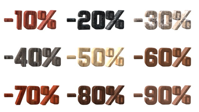 Diferentes-números-de-madera-con-un-porcentaje-de-descuento