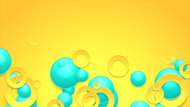 Abstract-turquoise-and-orange-circles-video-animation