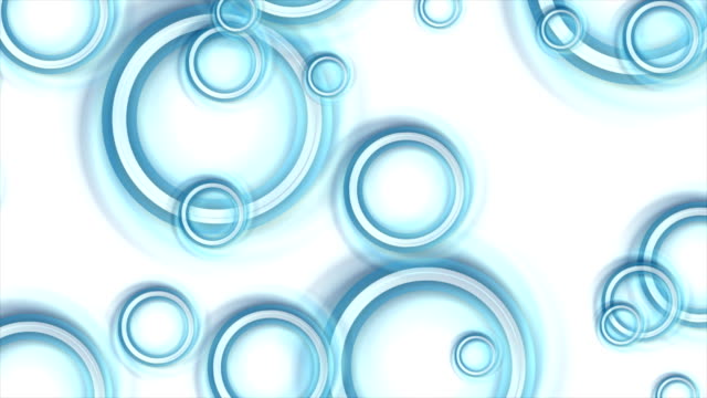 Helle-blaue-abstrakte-Ringe-Videoanimation
