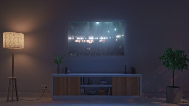 Sport-stadium-on-living-room-tv-set