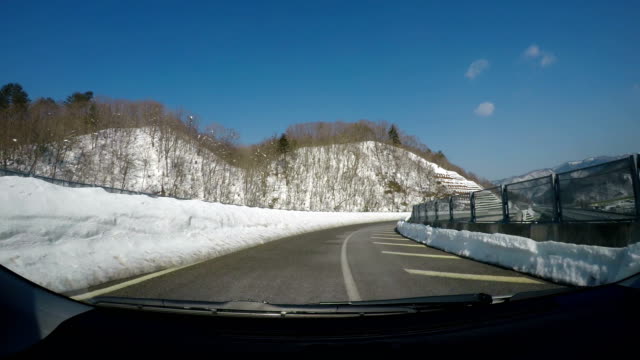 Front-Car-view-on-the-way-in-japan