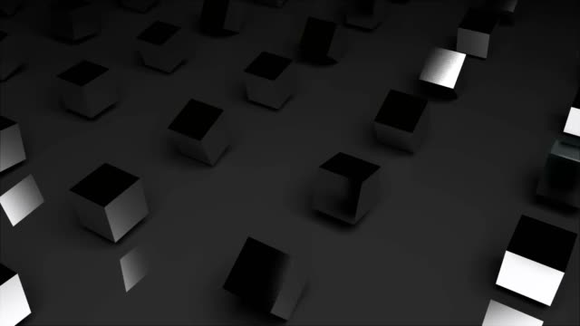 Rows-of-abstract-cubes-on-surface
