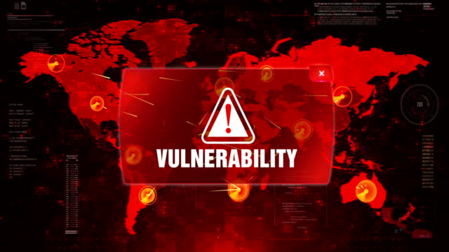 Vulnerability-Alert-Warning-Attack-on-Screen-World-Map.