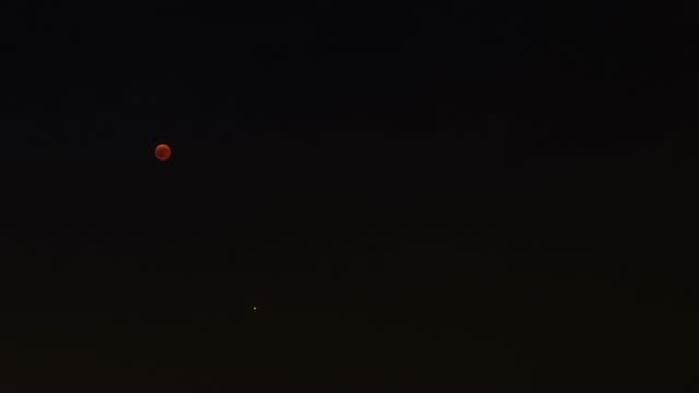 Lunar-eclipse-time-lapse-red-full-moon-from-shadow-to-bright,-outstanding-event-occurred-on-july-27,-2018