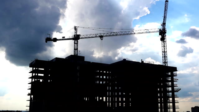 Construction-Cranes-Works-Timelapse