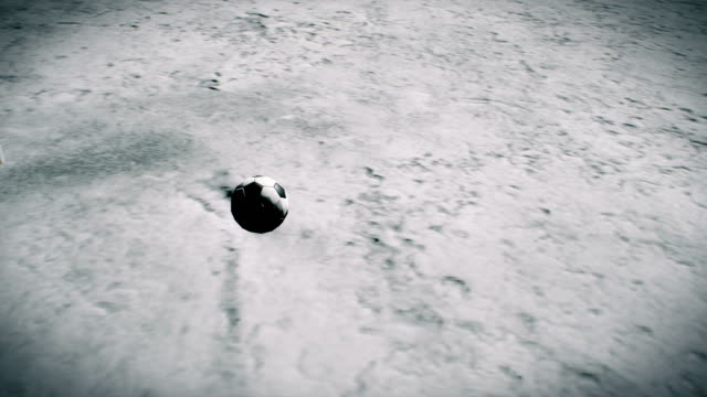 Fußball-spielen-zwei-Astronauten-auf-dem-Mond.-Realistische-filmische-3D-Hintergrund-animation
