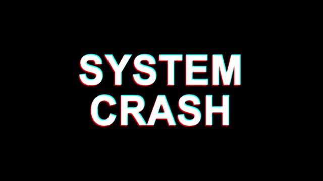 SYSTEM-CRASH-Glitch-efecto-texto-digital-TV-distorsión-4K-Loop-Animation