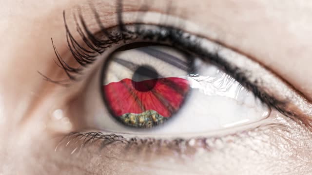 woman-green-eye-in-close-up-with-the-flag-of-Poland-in-iris-with-wind-motion.-video-concept