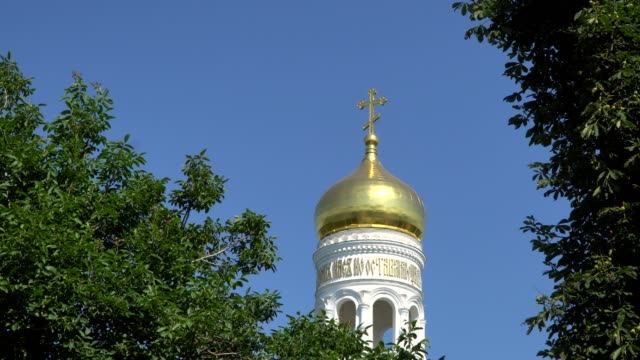 La-cúpula-de-la-torre-del-campanario-en-el-Santo-Dormición-monasterio-Odessa