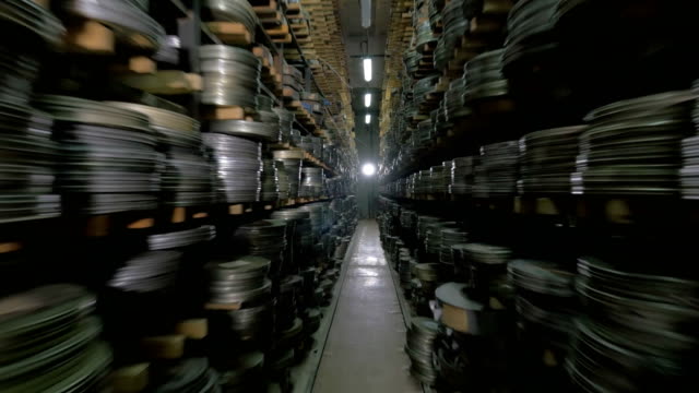 Thousands-of-videotapes-being-stored-in-film-archive.
