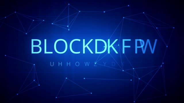 Blockchain-Technologie-futuristische-abstrakte-hud-Hintergrund-Schleife
