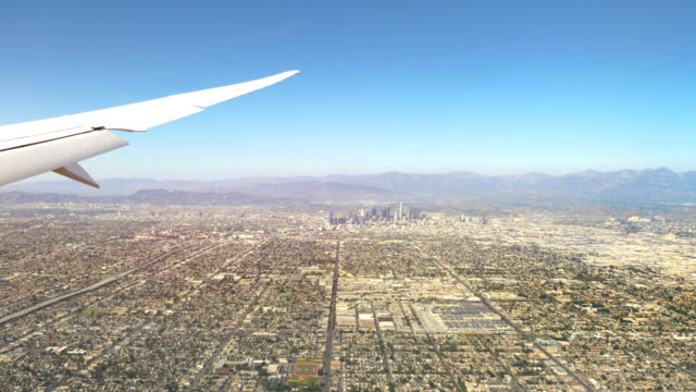 Aerial-view-of-Los-Angeles-city-in-California-in-4k-slow-motion