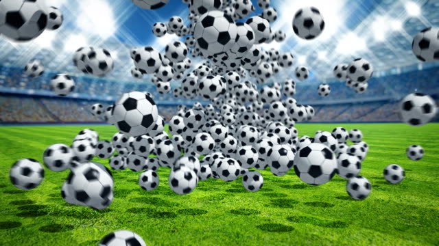 Falling-soccer-balls