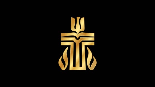 Presbyterian-religiöse-symbol-Animation,-Partikel-Animation-von-religiösen-presbyterianischen-Icon.