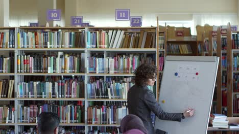 Female-Teacher-Explaining-English-Word-to-Migrant-Students