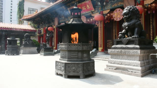 Wong-Tai-Sin-Tempel-auf-der-Insel-von-Kowloon-in-Hong-Kong,-China
