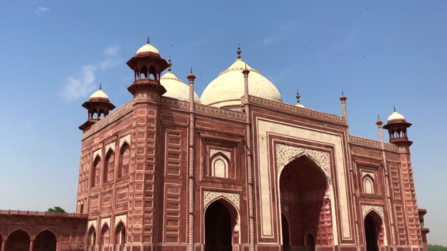 Das-große-Tor-des-Taj-Mahal,-Indien