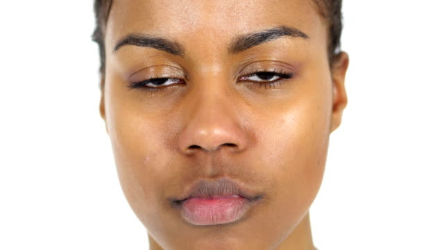 Schwarze-Mädchen-Gesicht-Nahaufnahme