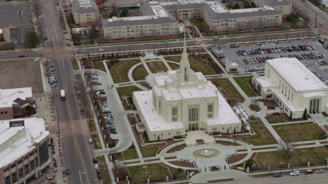 Luftaufnahme-von-Ogden-Utah-Mormonen-Tempel