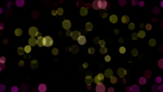 Hintergrund-mit-animierten-leuchtenden-lila-Magenta-grün,-gelb,-Bokeh-mit-alpha-Kanal-zu-abstrahieren,-Schleife