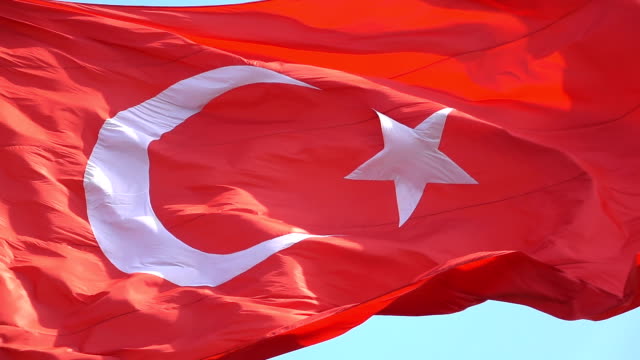 Turco-bandera,-bandera,-delicias-turcas,-4-resolución-k,-cámara-lenta,-fondos,-celebración,-nube---cielo,-cloudscape,-Cruz-forma,-curva,-día,-diseño,-digital-generado-imagen-elección,-película,-sesión-de-asta-de-bandera,-vacaciones---independencia-