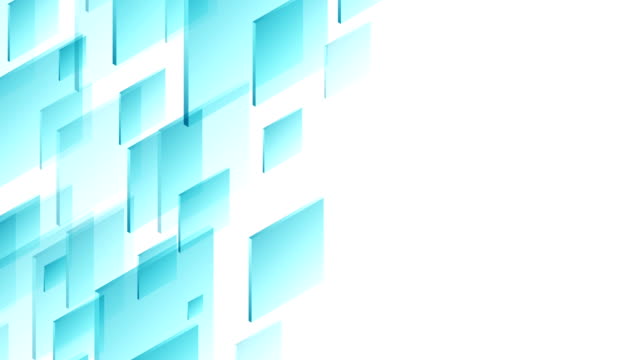 Abstract-transparent-3D-isometric-virtual-square-plate-moving-pattern-illustration-blue-color-on-white-background-seamless-looping-animation-4K,-with-copy-space