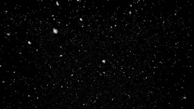 Fallender-Schnee-Animation-auf-schwarzem-Hintergrund