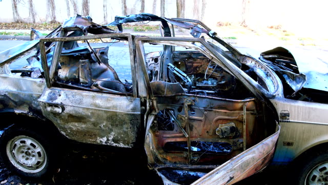 The-blown-up-car-as-a-result-of-terrorist-attack.