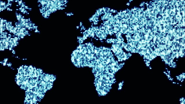 Digitalen-blaue-Weltkarte-in-Punkten.