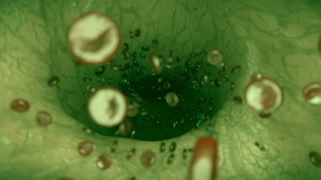 Blood-cells-green-vein-artery-bloodcells-science-fiction-alien-biology-zombie-4k