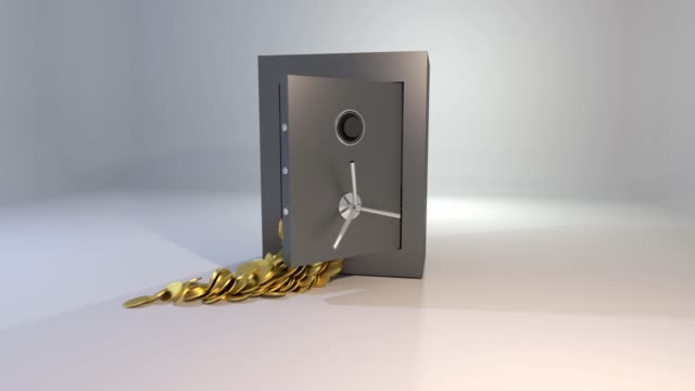 Safe-vault-opening-spilling-gold-coins-golden-valuable-win-4K