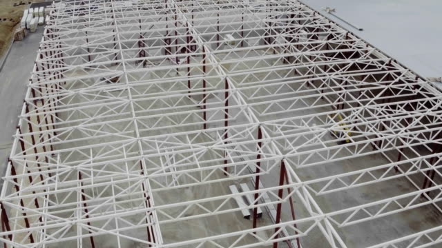 Aerial-footage-of-building-construction-site