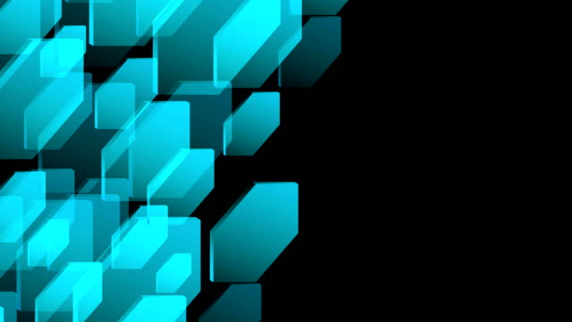 Placa-hexagonal-virtuales-isométricos-3D-transparente-abstracto-color-azul-de-la-figura-del-patrón-en-movimiento-en-la-animación-bucle-sin-fisuras-de-fondo-negro-4K,-con-espacio-de-copia