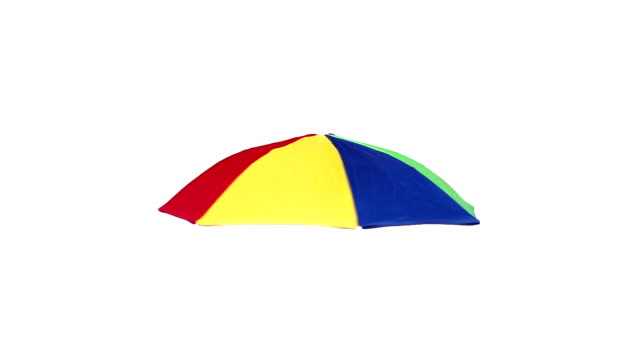 Regenschirm-Regenbogen-auf-isoliert-weiss