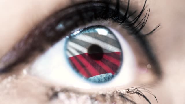 woman-blue-eye-in-close-up-with-the-flag-of-poland-in-iris-with-wind-motion.-video-concept