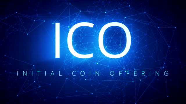ICO-Blockchain-technology-abstract-hud-background-loop