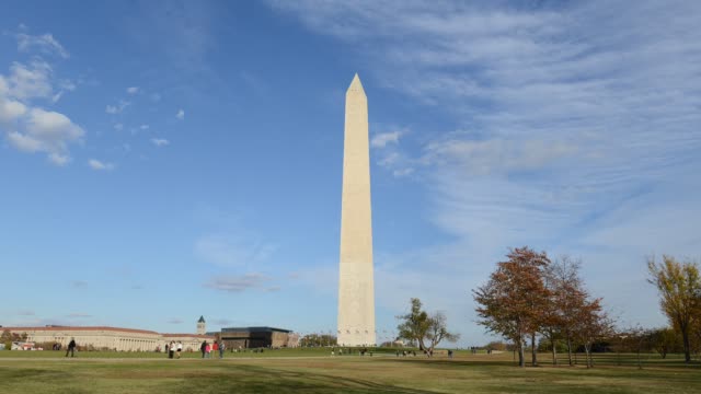 Timelapse-del-cielo-y-las-nubes-en-Washington-DC,-Estados-Unidos