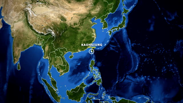 EARTH-ZOOM-IN-MAP---TAIWAN-KAOHSIUNG