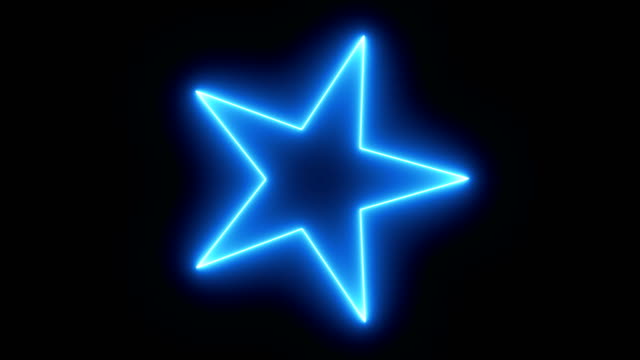 K-4-estrellas-en-giro-fuego-azul-sobre-fondo-negro.-Copiar-el-espacio-para-texto-o-logo.