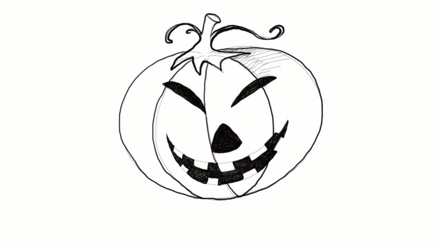Hand-Drawn-of-Jack-o-Lantern-Pumpkin-Video-Clip