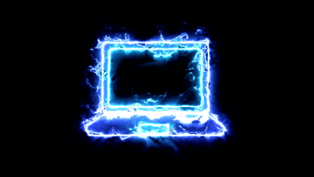 Intro-computer-laptop.-Animation-of-the-sign-in-the-energy-aura