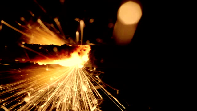 HD---Slow-motion-of-fire-on-an-ignition-cord.-Close-up